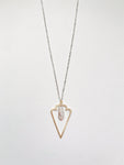 Gold & Silver Arrowhead Necklace