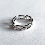 Silver Link Chain Ring
